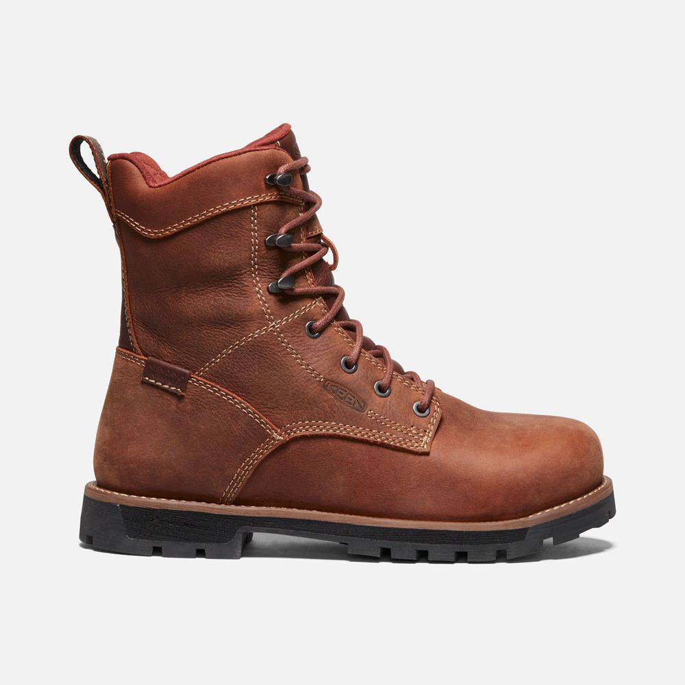 Keen Trekking Bot Kadın Kahverengi - Seattle 8" Waterproof (Aluminum Toe) - Türkiye POZG12369